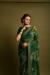 Picture of Well Formed Georgette Bottle Green Saree