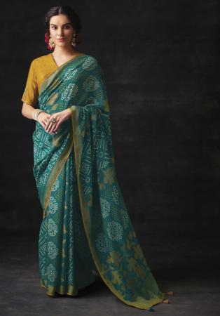 Picture of Ideal Brasso Teal Saree