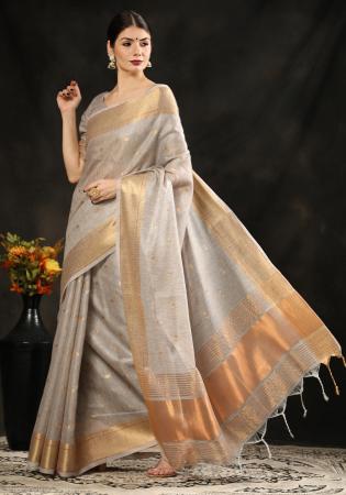 Picture of Superb Silk Silver Saree