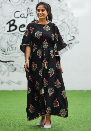 Picture of Bewitching Rayon Black Arabian Kaftans