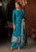 Picture of Elegant Silk Teal Straight Cut Salwar Kameez