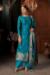 Picture of Elegant Silk Teal Straight Cut Salwar Kameez
