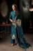 Picture of Magnificent Silk Peacock Blue Straight Cut Salwar Kameez