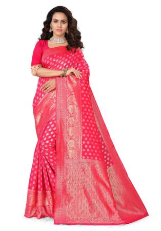 Picture of Sightly Silk Raspberry Red Saree