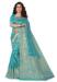 Picture of Delightful Silk Turquoise Saree