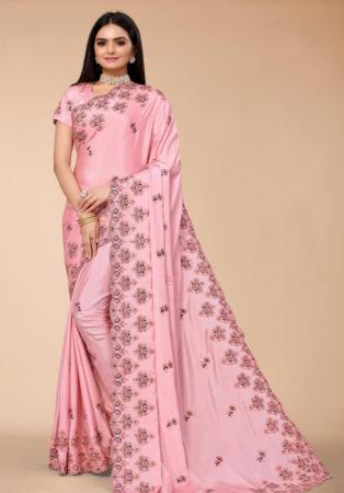 Picture of Statuesque Oyster Pink Saree