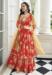Picture of Georgette Chili Pepper Straight Cut Salwar Kameez