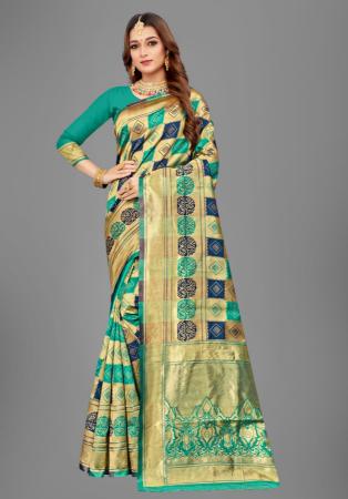 Picture of Appealing Silk Sage Green Saree