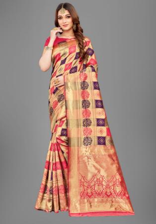 Picture of Sightly Silk Pink Saree