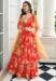Picture of Georgette Chili Pepper Straight Cut Salwar Kameez