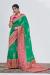 Picture of Excellent Organza Bottle Green Saree