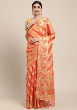Picture of Radiant Organza Burly Wood Saree