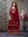 Picture of Lovely Chiffon Maroon Straight Cut Salwar Kameez