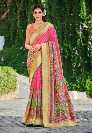 Picture of Bewitching Brasso Salmon Saree