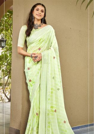 Picture of Well Formed Georgette Beige Saree