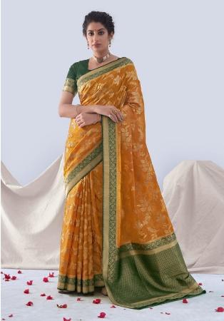 Picture of Well Formed Organza Peru Saree