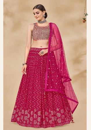 Picture of Superb Georgette Rosy Brown Readymade Lehenga Choli