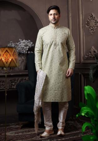 Picture of Lovely Cotton Silver Kurtas