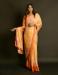 Picture of Taking Satin Golden Rod Saree