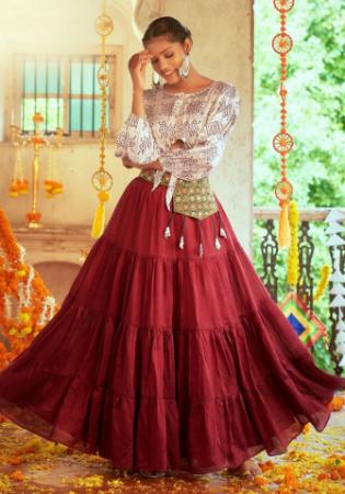 Maroon Color Zari Weaving Work Narayan Pet (Cotton) Pattu Le