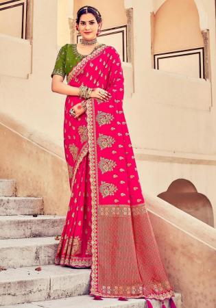 Picture of Ravishing Silk Deep Pink Saree