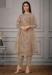 Picture of Stunning Net Rosy Brown Straight Cut Salwar Kameez