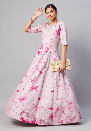 Picture of Statuesque Cotton Thistle Party Wear Gown