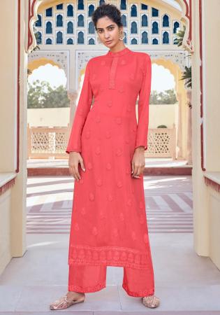 Picture of Ideal Georgette Salmon Kurtis & Tunic