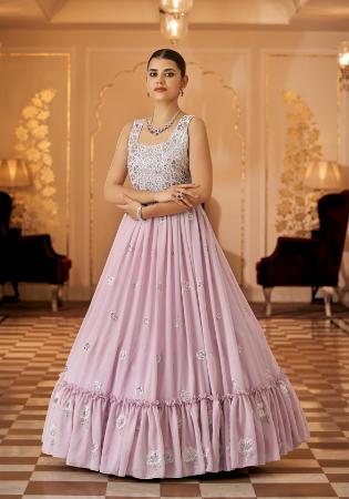 Picture of Radiant Georgette Rosy Brown Party Wear Gown