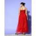 Picture of Superb Georgette Fire Brick Readymade Gown