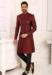 Picture of Appealing Georgette & Satin Brown Indo Western