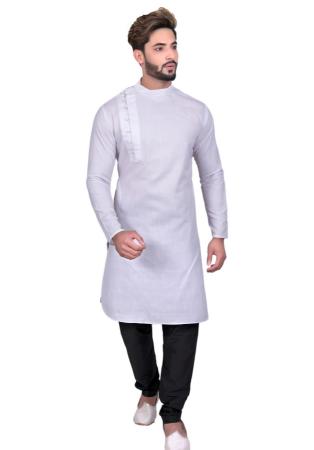 Picture of Enticing Cotton White Indo Western