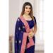 Picture of Beautiful Georgette Midnight Blue Saree