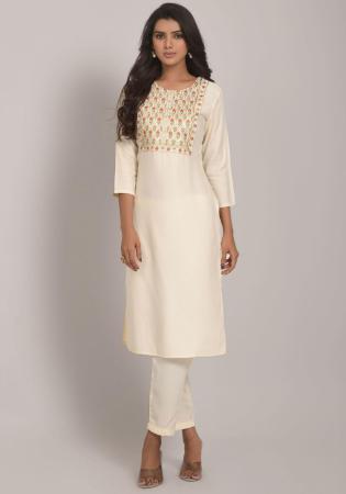 Picture of Beauteous Rayon Off White Kurtis & Tunic