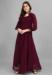 Picture of Splendid Georgette Saddle Brown Party Wear Gown