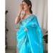 Picture of Sightly Organza Deep Sky Blue Saree