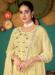 Picture of Delightful Georgette Khaki Straight Cut Salwar Kameez