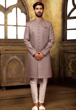 Picture of Graceful Silk Grey Indo Western