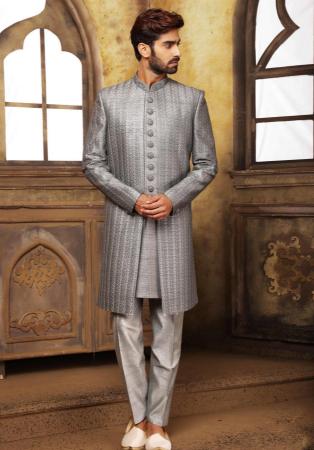 Picture of Charming Silk Grey Indo Western