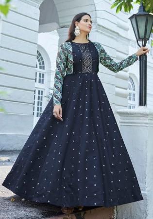 Picture of Radiant Cotton Dark Slate Grey Readymade Gown