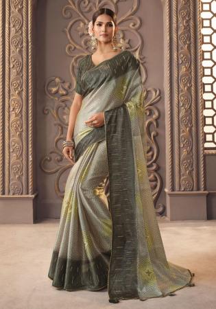 Picture of Well Formed Silk Grey Saree