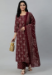 Picture of Bewitching Cotton Saddle Brown Readymade Salwar Kameez