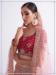 Picture of Delightful Net Indian Red Lehenga Choli