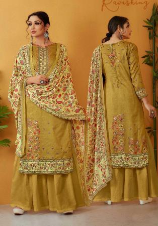 Picture of Well Formed Cotton Peru Straight Cut Salwar Kameez