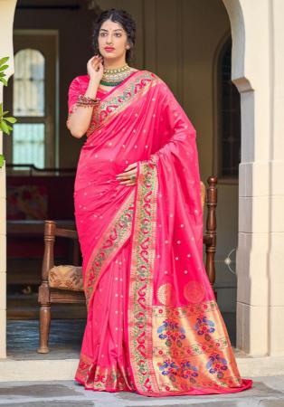 Picture of Classy Silk Deep Pink Saree