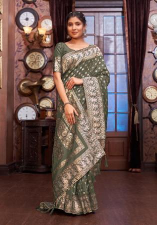 Picture of Well Formed Silk Dim Gray Saree