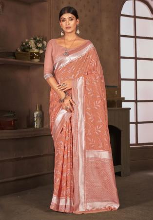 Picture of Gorgeous Cotton Burly Wood Saree