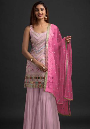 Picture of Rosy Brown & Thistle Straight Cut Salwar Kameez