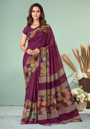 Picture of Bewitching Georgette Brown Saree