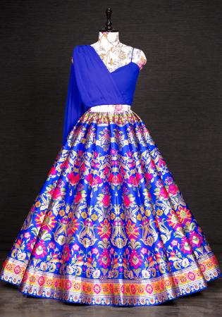 Picture of Shapely Georgette Royal Blue Lehenga Choli